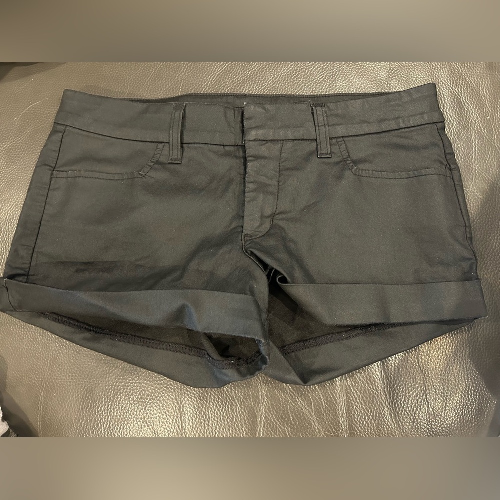 bebe Black Cuffed  Shorts